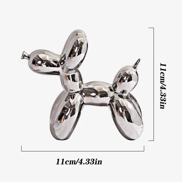 11cm Mini Ceramic Balloon Dog Abstract Ornament - Image 3