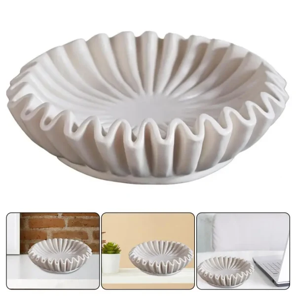 Elegant ruffle decorative bowl - Image 2