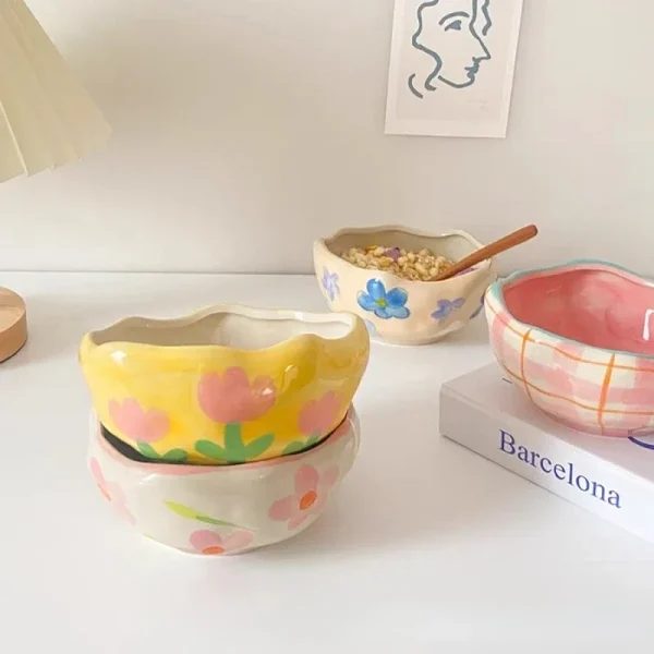 Handmade irregular ceramic bowl - Image 3