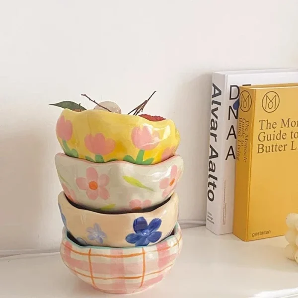 Handmade irregular ceramic bowl - Image 2