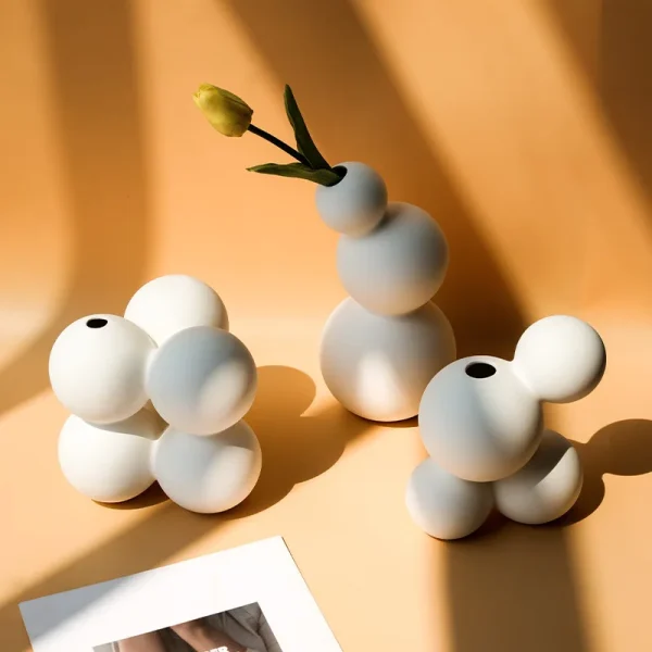 Nordic style bubble vases for home - Image 2